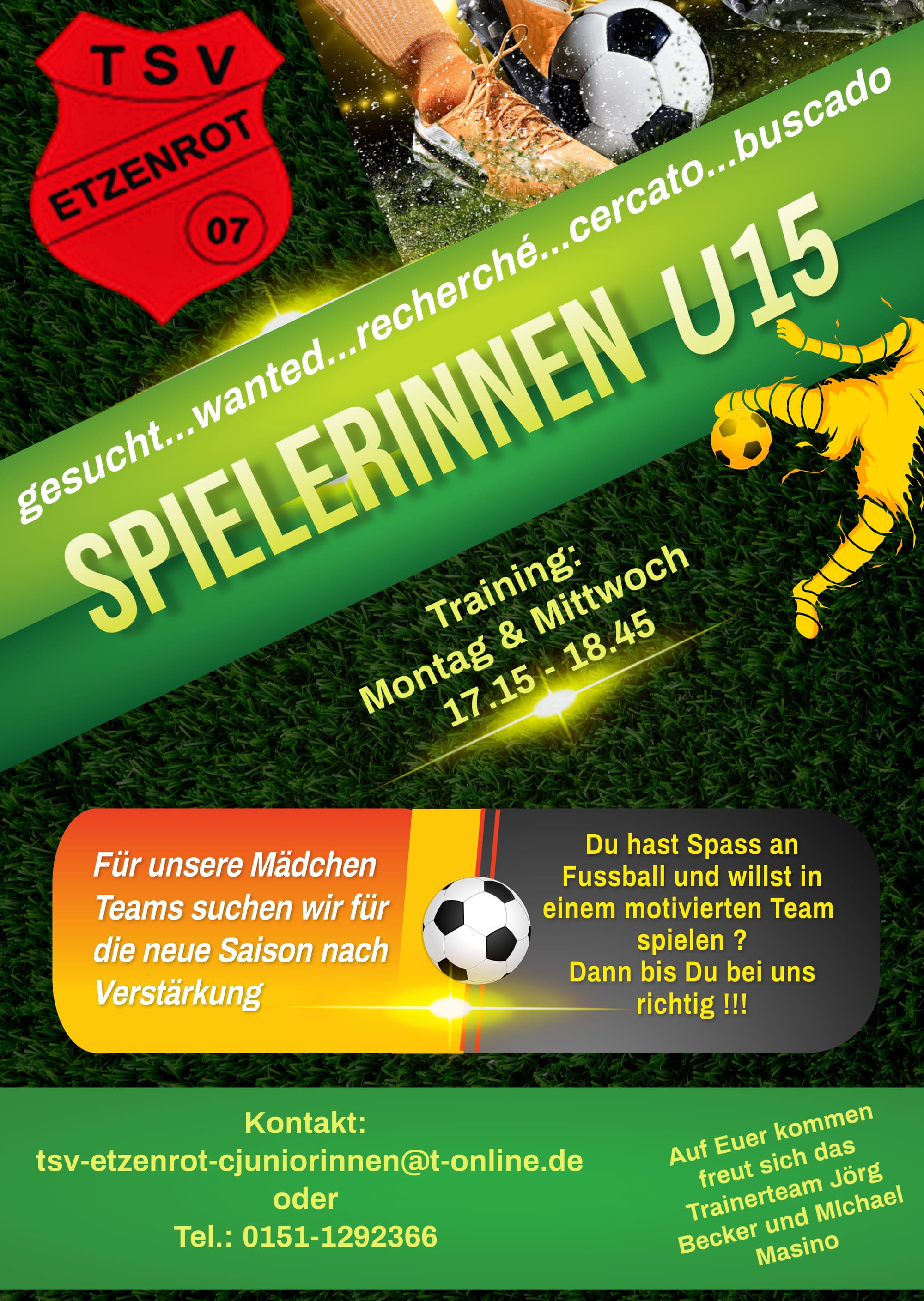 U15-Juniorinnen suchen nach Spielerinnen