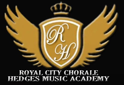 Official joint logo for Royal city chorale / Hedges Academy of music