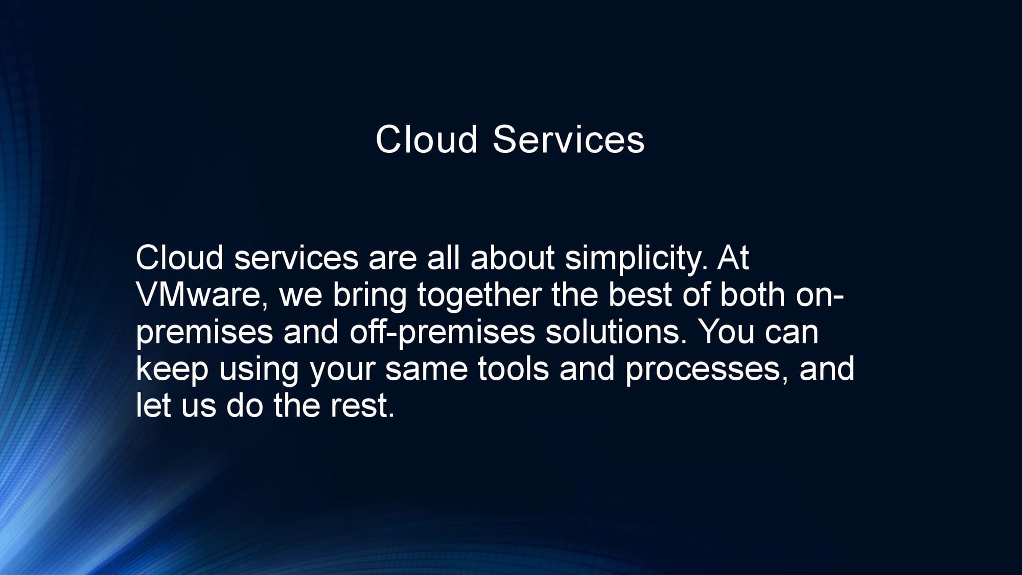 Лична презентация на тема: IaaS услугите на Vmware
