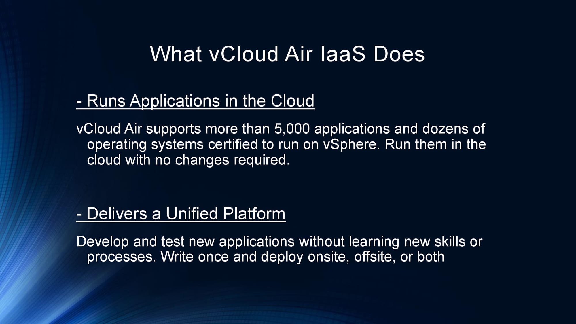 Лична презентация на тема: IaaS услугите на Vmware