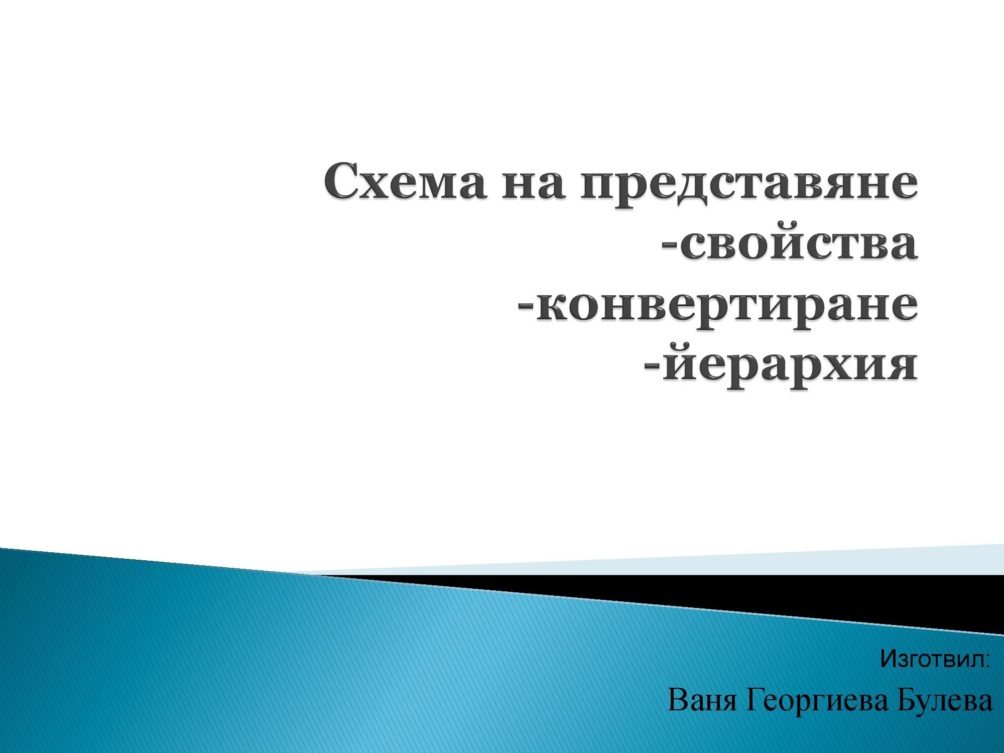 Лична презентация на тема: Схема на представяне - Вариант 1