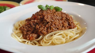 Spaghetti sauce with ground Beef